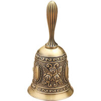 Cloche, Cloche, Cloche de service de restaurant, Cloche de table Cloche classique pour école, Dîner de réception, Service hôtelier, Bronze, 5,5 x 5,5 x 11,3 cm