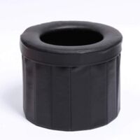 Poubelle Portable Poubelle De Camping Pliable, Poubelle De Véhicule, Poubelle Extérieure Siège Poubelle Pliante Peut Siège Poubelle De Toilette Mobile Pour Le Camping, Poubelle 1pcs Noir