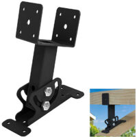 Support de montage robuste pour toiture, support de pergola réglable en forme de selle, kit de poutres et poteaux pour terrasse, pour pergola