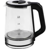 Bouilloire électrique en verre borosilicate haute résistance, bouilloire électrique domestique, bouilloire électrique à vapeur bleue, bouilloire santé