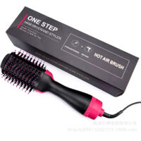 Brosse soufflante 3-en-1 bordeaux, coiffage ionique multifonction, séchoir, lisseur et boucleur cheveux