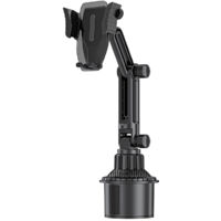 Nouveau support de téléphone ajustable à 360°, nouveau support de téléphone portable pour voiture avec porte-bouteille, noir Support de téléphone ajustable à 360°