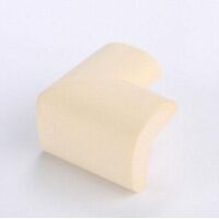 Protection d'angle de table rembourrée, épaissie et élargie, beige, lot de quatre