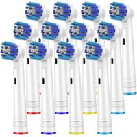 Têtes de brosse à dents de rechange pour Oral-B, compatibles avec les brosses à dents électriques Oral-B Braun (lot de 12)
