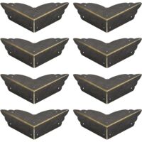 8 protections d'angle métalliques pour meubles, style vintage