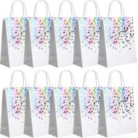 20 sacs cadeaux colorés en forme de cœur, en kraft.