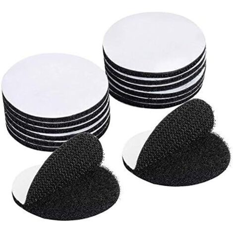 Litzee – Lot de 15 bandes auto-adhésives double face rondes 5 x 5 cm – Colle imperméable et résistante à la chaleur – Pour surfaces lisses
