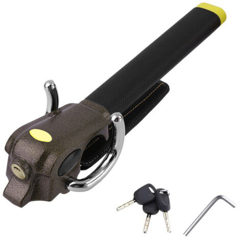 Antivol voiture de pliable – Système de verrouillage avec 3 clés – Pour voitures, camions, SUV, fourgonnettes – Dispositif de securite antivol – Accessoires auto