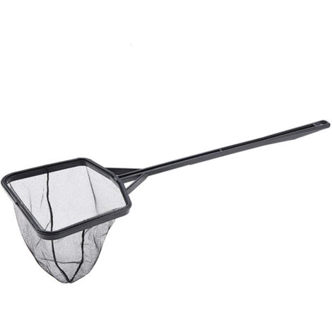 Épuisette pour Aquarium en Nylon Léger et ABS – Taille S (35 cm, Noir) – Idéale pour Poissons Délicats