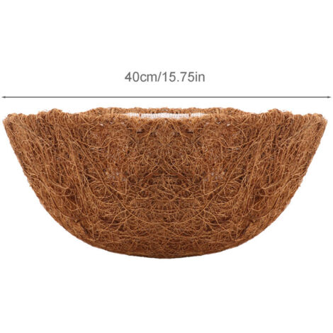 Revêtement de Coco Pour Pots Suspendus - Fibre de Coco Naturelle - Ensemble de 1 Liner - Diamètres 20cm à 50cm