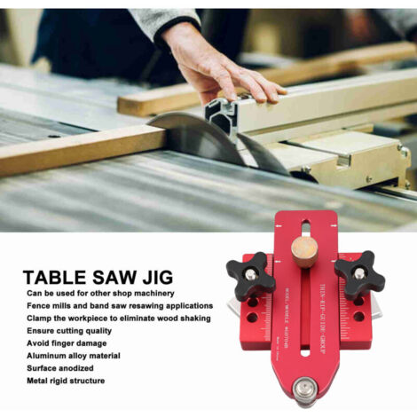 Guide de précision pour scie à table - Alliage aluminium pour coupes répétées de bandes fines
