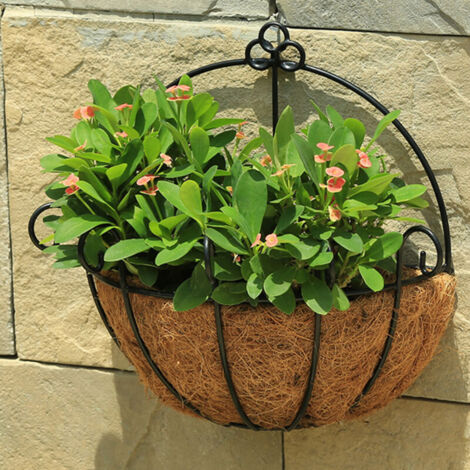 Doublure pour Pots Suspendus Ronds Fibre de Coco Doublure de Remplacement 45cm à Usage Multiple Résistant Durable Intégration Facile
