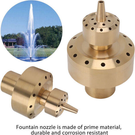 Jet de fontaine double colonne cuivre G1in - Design bouquet d'eau pour jardin, parcs et décoration aquatique