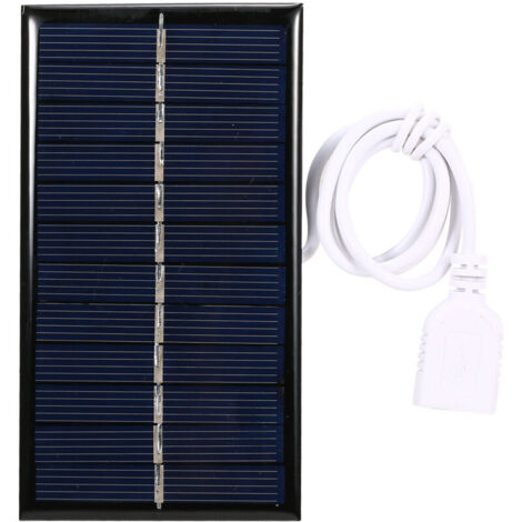 [Panneau Solaire USB] Panel Portable 1W 6V DIY Panneau Solaire Monocristallin IP65 Panneau Solaire pour Chargeur de Banque de Puissance Telephone Mobile 11x6cm
