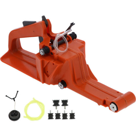 Ensemble Réservoir & Poignée Arrière pour Tronçonneuse - Compatible Husqvarna 268 272 XP 61 - Kit Complet avec Amortisseurs et Bouchon