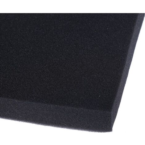 Mousse filtrante biochimique pour aquarium 50x50x4 cm noire en éponge réutilisable (1/4)