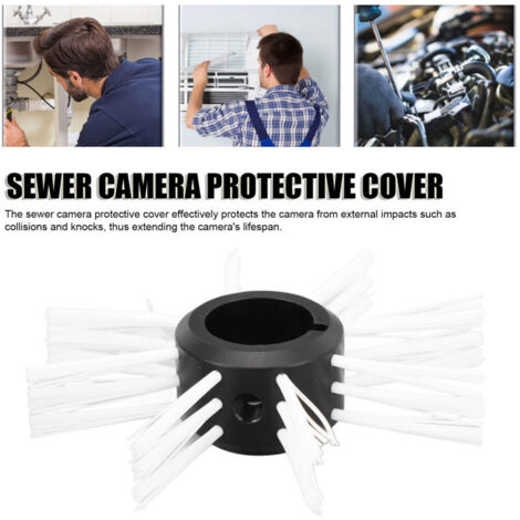 Couvercle de Protection avec Roues pour Caméra d'Inspection de Canalisation, 17-18mm, Plastique Robuste, 4 Accessoires
