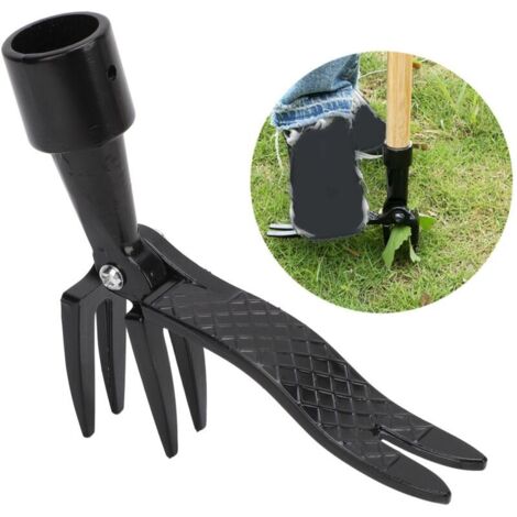 Arrache-Mauvaises Herbes Manuel Debout - Outil d'Extraction de Racines avec Pied Léger en Alliage Zinc-Aluminium (158g) pour Jardin et Pelouse