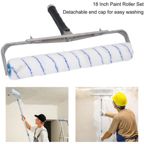 Rouleau à peinture [18 pouces / 45.7 cm] + [Fluff 1/2 pouce / 12 mm] + [Aluminium professionnel] + [Pour toutes peintures]