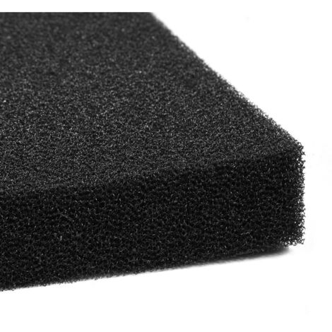 Mousse filtrante pour aquarium 50x50x5 cm en coton noir – filtration biologique efficace