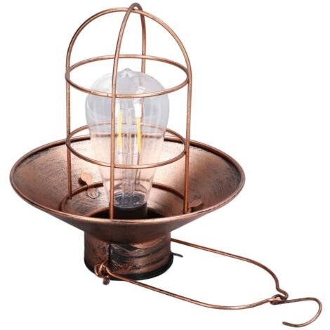Lanterne Solaire Suspendue Retro Fer Forgé LED avec Cadre Métalique - 361g/12.7oz 600mAh 6-8h Pour Jardins Cour Terrasse Porche