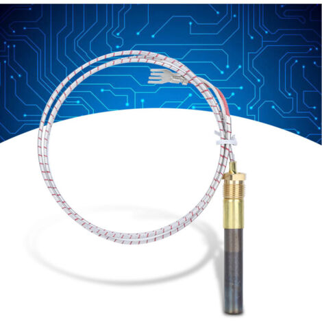 Thermopile de génération 36" & Kit d'électrode d'allumeur - Thermopile haute qualité en cuivre pour chaudières gaz & Electrode en céramique pour poêle/grill gaz