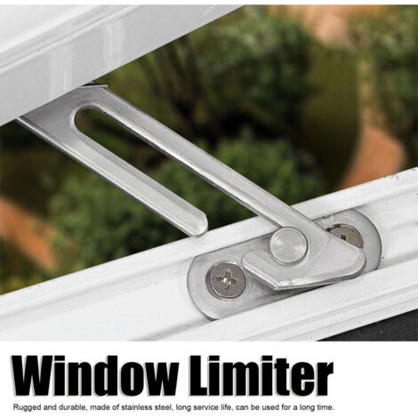 Limiteur de Fenêtre Ouvrant en Acier Inoxydable avec Sécurité Anti-Climb pour Installation Droite