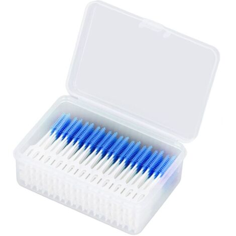 Brossettes Interdentaires Jetables, Lot de 160, Bleu, Soie Dentaire Souple pour Soin Bucco-dentaire Adultes Enfants