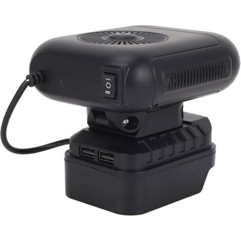Chauffage à batterie avec rotation à 90 degrés, 2 réglages de température, 2 ports USB, compatible avec BL1830, BL1850, BL1840, BL1845, BL1815, BL1820, BL1860B-VSIAISV