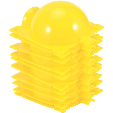 Kit de Bouturage Plantes - 5 Boîtiers de Propagation Haute Pression Reutilisable ABS - Couleur Jaune - Diamètre 8cm - 190g (1/4)