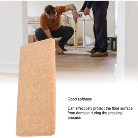 Planche de Pression Liège pour Pose de Sol PVC - Outil de Compactage et Désaération de Sol - Plaque en Liège Naturel pour Compactage de Revêtement de Sol PVC - Dimensions 28x12cm