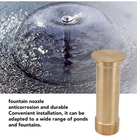 Buse de Fontaine Champignon Ajustable G1.5in 15.3CM Effets Paysage Dynamique Spray d'eau pour Jardin Bassin Parcs Plein Cuivre (1/4)
