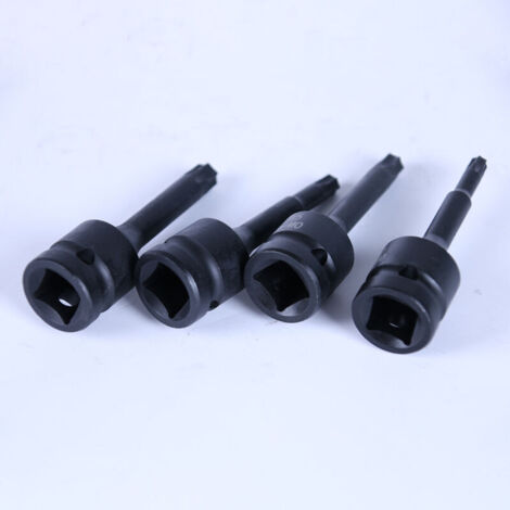 Jeu de Douille Torx à Choc 1/2", Lot de 8 Douilles à Embouts Torx, Douille Etoile à Choc T30-T80,pour Clé à Chocs Pneumatique, Electrique