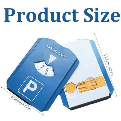 Disque Stationnement, 2 pièces Disque stationnement Zone Bleue, Horodateur Europeen Parking Stationnement, Durable et Indechirable, pour Parking Stationnement Voiture Accessoires Auto, bleu
