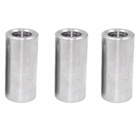 Industrial MANCHON FILETÉ M8 PACK 30 Manchon de raccordement femelle pour Tube acier Tige filetée Ecrou long rond Manchon connecteur acier Raccord plomberie Reducteur de pression, (1/5)