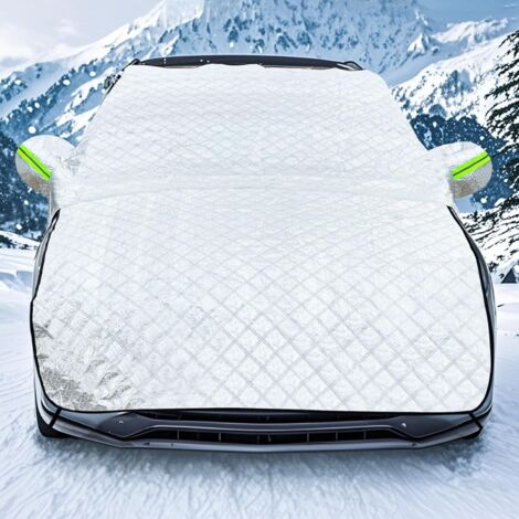 Bâche pare-brise voiture 220x258 cm – Imperméable et résistant aux UV – Protection contre neige, givre et pluie – 2 bandes réfléchissantes