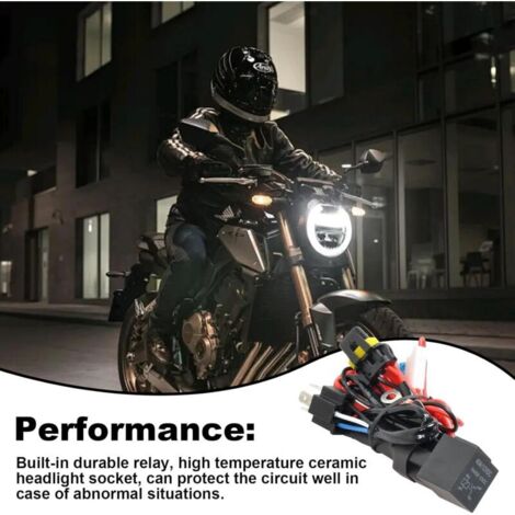 Câblage de phare de moto, fil d'éclairage de moto H4, Câblage des phares de moto H4 pour modification