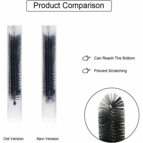 Lot de 12 brosses de nettoyage en nylon et acier inoxydablePour bouteilles, claviers et coins difficiles d'accèsRangement facile