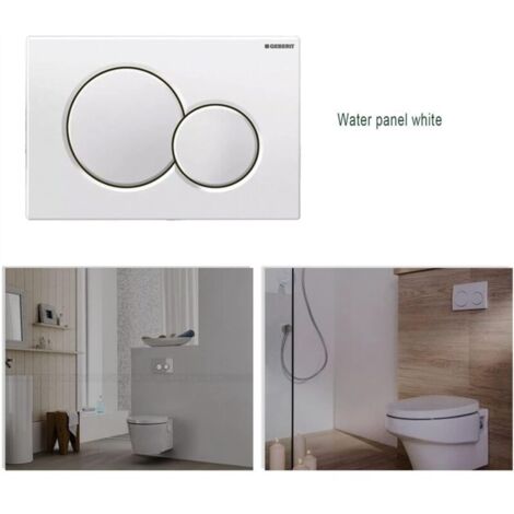 Plaque de Déclenchement Compatible avec Geberit Sigma 01, UP320,UP300, UP720, Plaque de Déclenchement avec Cadre de Montage, Pièces de Rechange pour Chasses D'eau