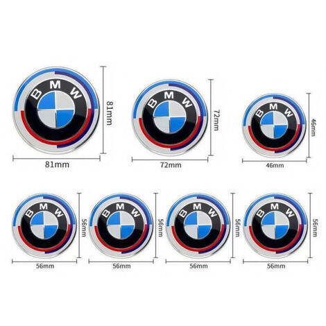 Applicable au logo BMW Série 7, au logo avant et arrière en édition limitée exclusive du 50e anniversaire, au logo du volant et à l'enjoliveur