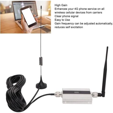 Amplificateur signal téléphone 5G/4G LTE Antenne répéteur avec amélioration voix/données Prise UE Stable et puissant Utilisateurs en zones à faible signal