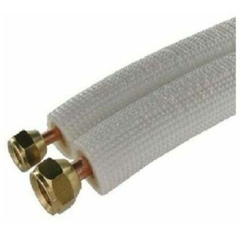 PRÊT A POSER LIAISON BI TUBE FRIGORIFIQUE M1 CLIMATISATION 1/4 3/8 RACCORDS PRÊT MONTES 3 METRES NF,Diamètre du tube (6+10) 1P3 m tube de cuivre avec écrou