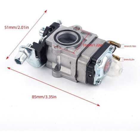 Carburateur Débroussailleuse 52cc 49cc 43cc Carbu Kit Carbu avec Joint Tuyau, Bougie et Filtre à Essence