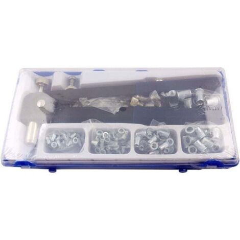 86 pcs Pince Ecrou a Riveter Pistolet à Écrou avec 5 mandrins M3 M4 M5 M6 M8 Kit de Pince à Riveter Kit de Écrou Riveteuse Rivet Nutsert Gun Outil de Pince à Riveter Insert Fileté