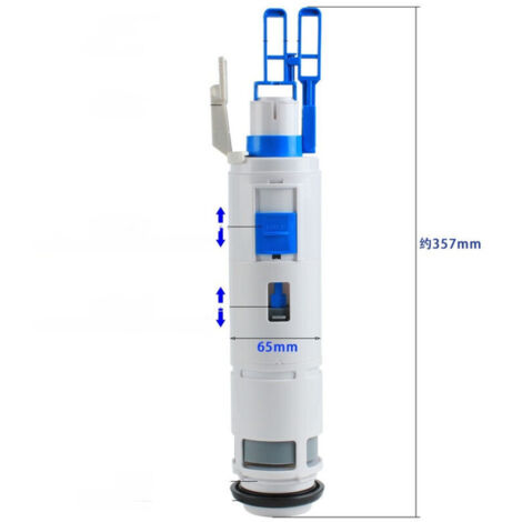 Valve de vidage Typ212 compatible Geberit Sigma UP, pièce de réservoir encastré, évacuation durable 12×40×6,5 cm