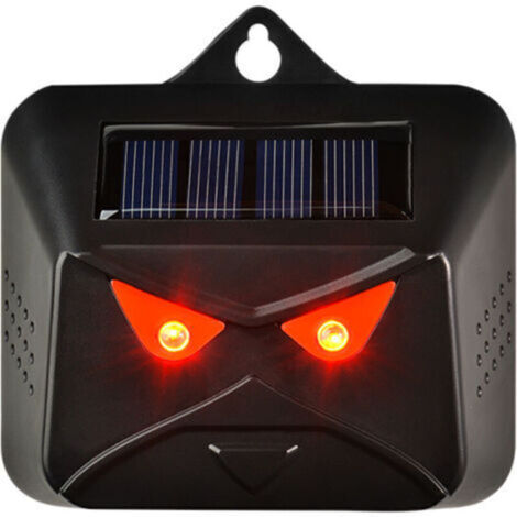 Répulsif solaire contre les animaux sauvages tels que les ratons laveurs, les chevreuils, les renards, les sangliers, etc. - 4 répulsifs efficaces avec lumière LED rouge
