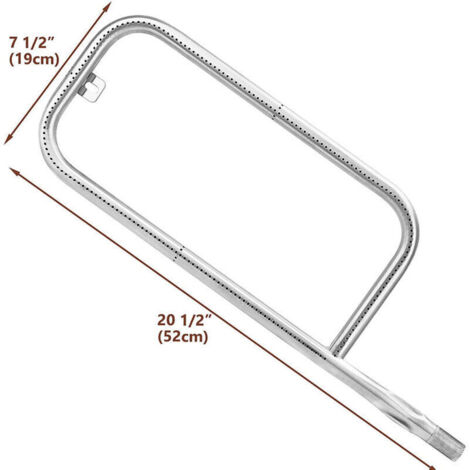 Brûleur 52 cm pour Weber Q200, Q220, Q2000, Q2200 (références : 396000, 396001, 396002), pièce de rechange en acier inoxydable pour Weber (références : 41862, 566002, 53060001, 54060001, 69956, 60041