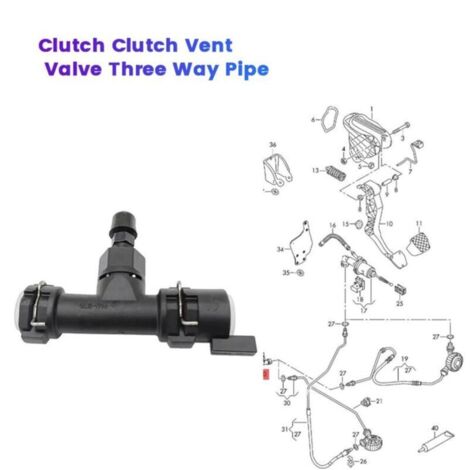 Tuyau Trois Voies Soupape Ventilation Embrayage Compatible A3 TT Référence 1J0721468E
