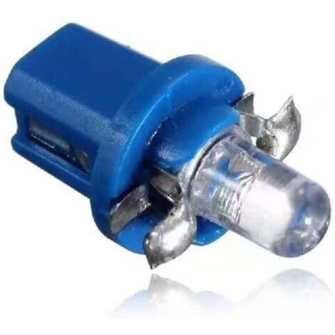 Lot de 10 ampoules LED T5 Lampe avec Support,Ampoules 12V BAX10d B8.5D Ampoule Tableau de Bord pour Voiture et Moto -bleu