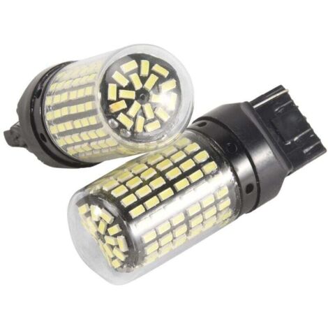 Lot De 2 Ampoules LED 7440 Canbus Sans Erreur T20 W21W 144 SMD Blanc Feux Recul Clignotants